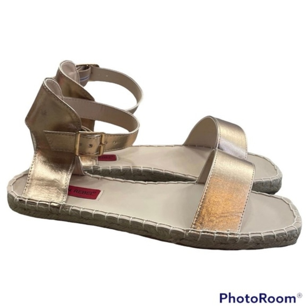 Last Chance 🚨 ASOS London Rebel square toe espadrille two part sandals